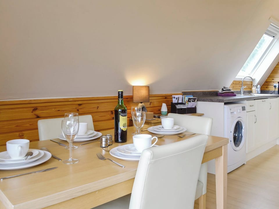 Dining area adjacent to the kitchen | Glenlivet View, Glenlivet, near Dufftown