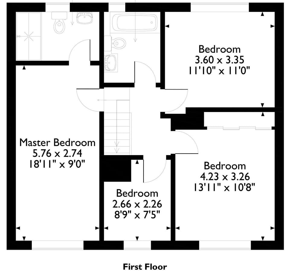 Floor plan of first floor | Briar Rigg, Keswick