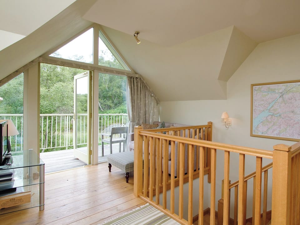 TV snug with French doors to balcony | Carness West, North Ballachulish, Glencoe