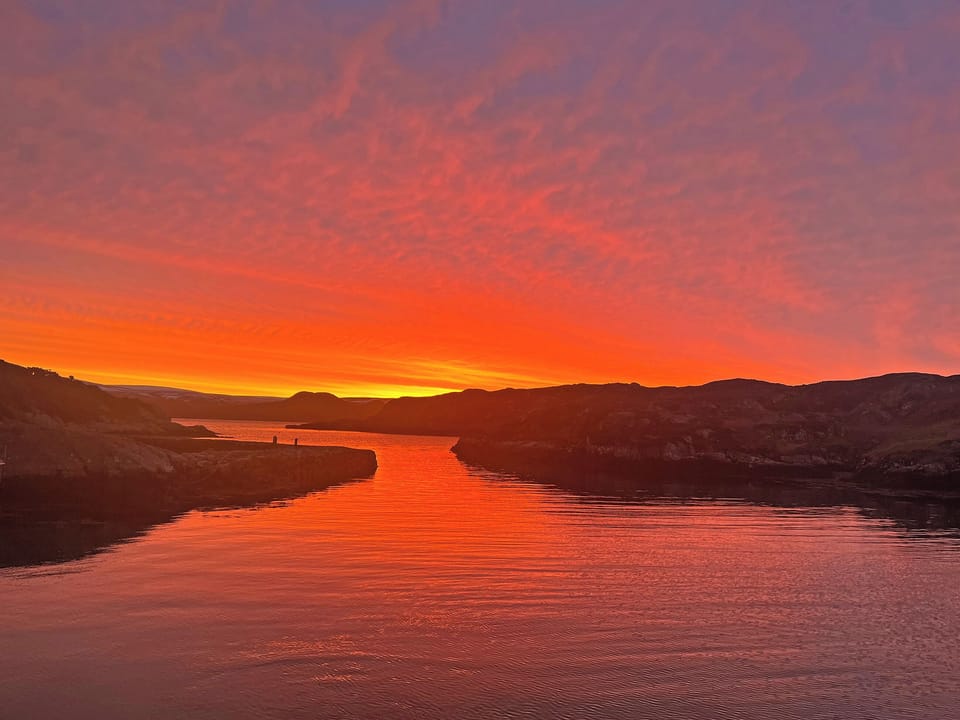 Splendid sunrises can be seen across the Estate (here from the end of the harbour jetty) | The Fish House - Rispond Estate, Rispond, near Durness