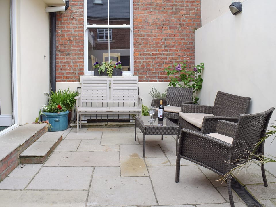 Patio area | Esk View - Captains Row, Whitby