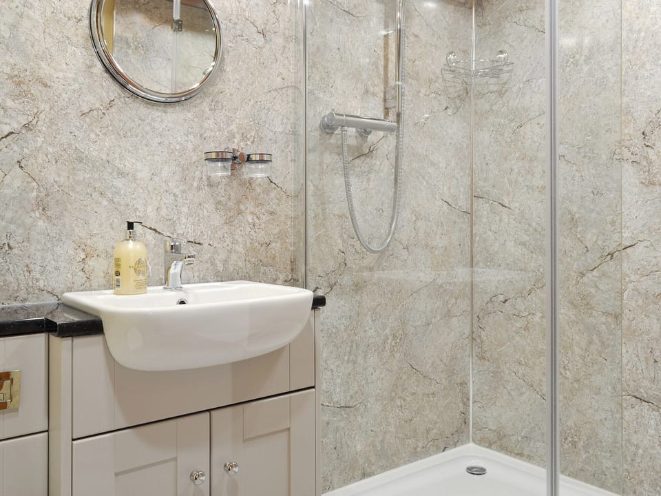 En-suite shower room | Old Barn Cottage, Lockton near Pickering