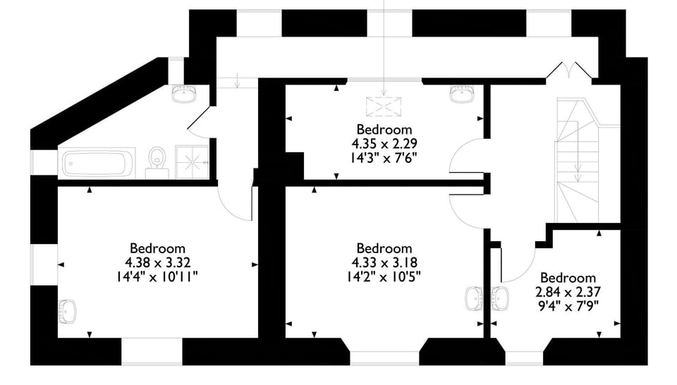Floor plan of first floor | Acorn Lodge Cottage, Keswick