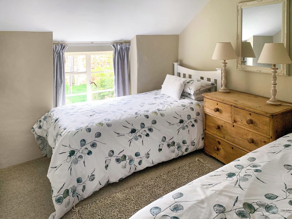 Twin bedroom | Barters Cottage, North Chideock, near Bridport