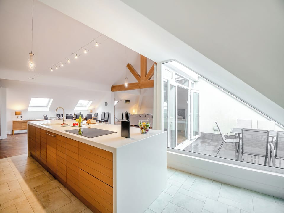 Open plan living space | The Penthouse, Morfa Nefyn