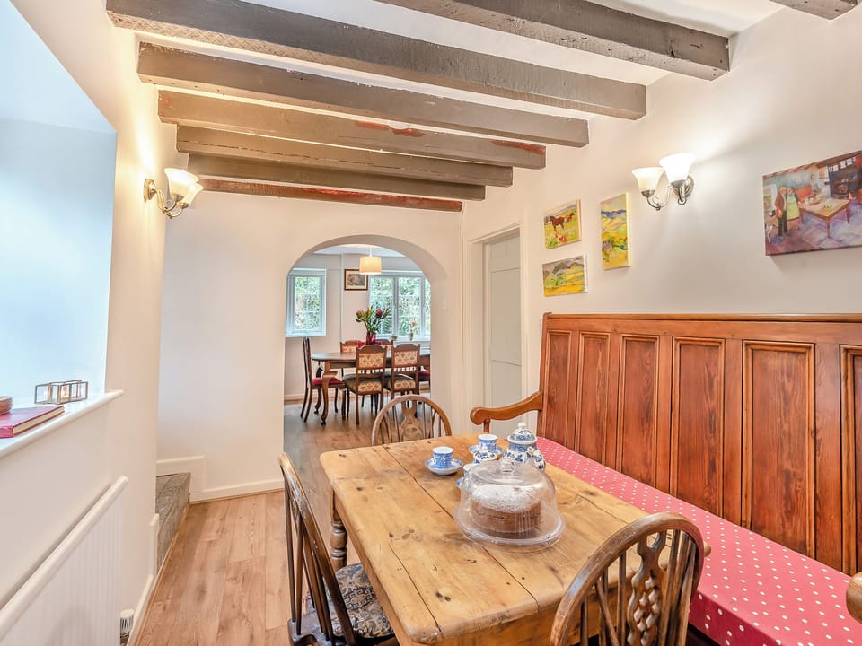 Characterful hallway with additional seating/dining space | Ty Newydd y Graig, Tremeirchion, near St. Asaph