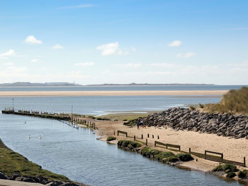 View of the Cumbrian Coastal Wayfrom the balcony | Cockleshell Cottage, Haverigg, near Millom