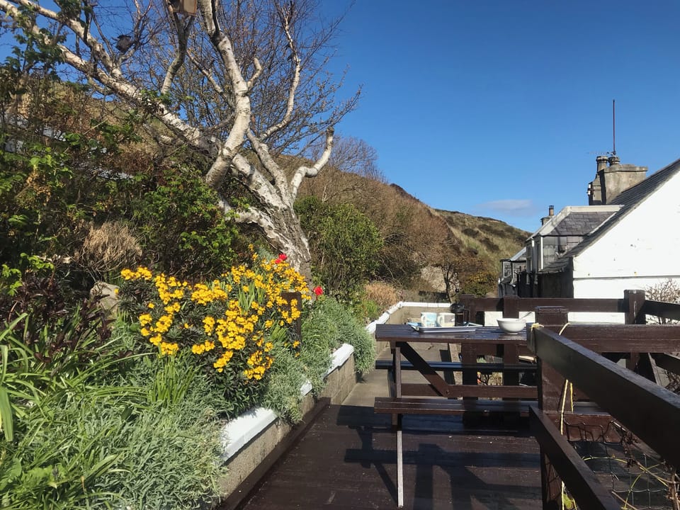Sitting-out-area | Boatman&rsquo;s Cottage, Portessie, near Buckie