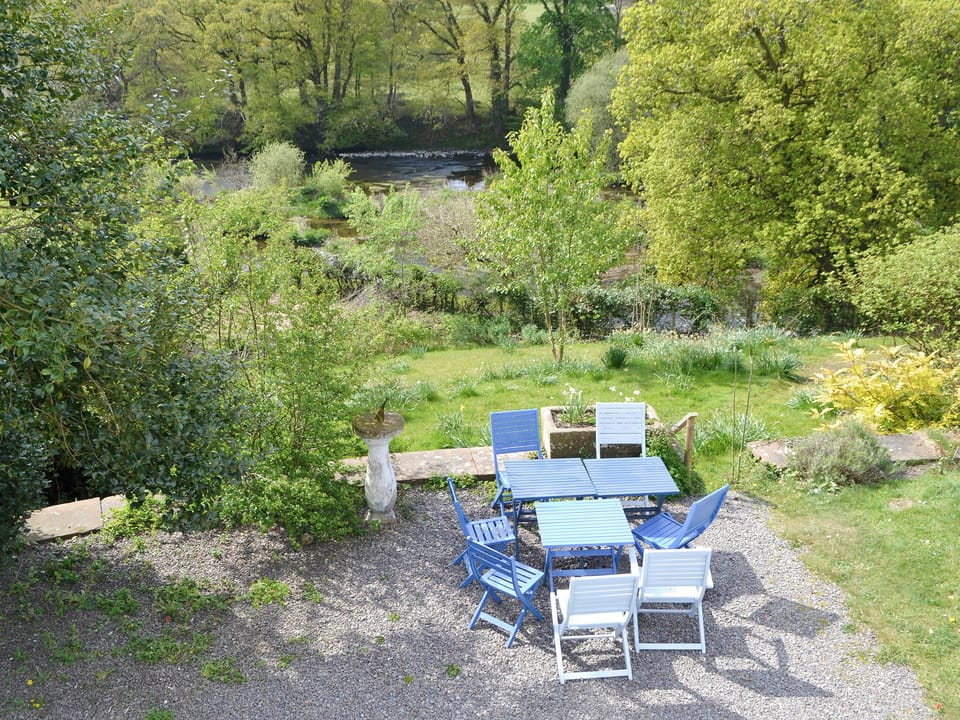 View of front garden from upstairs | Burnfoot of Cluden, Holywood, by Dumfries