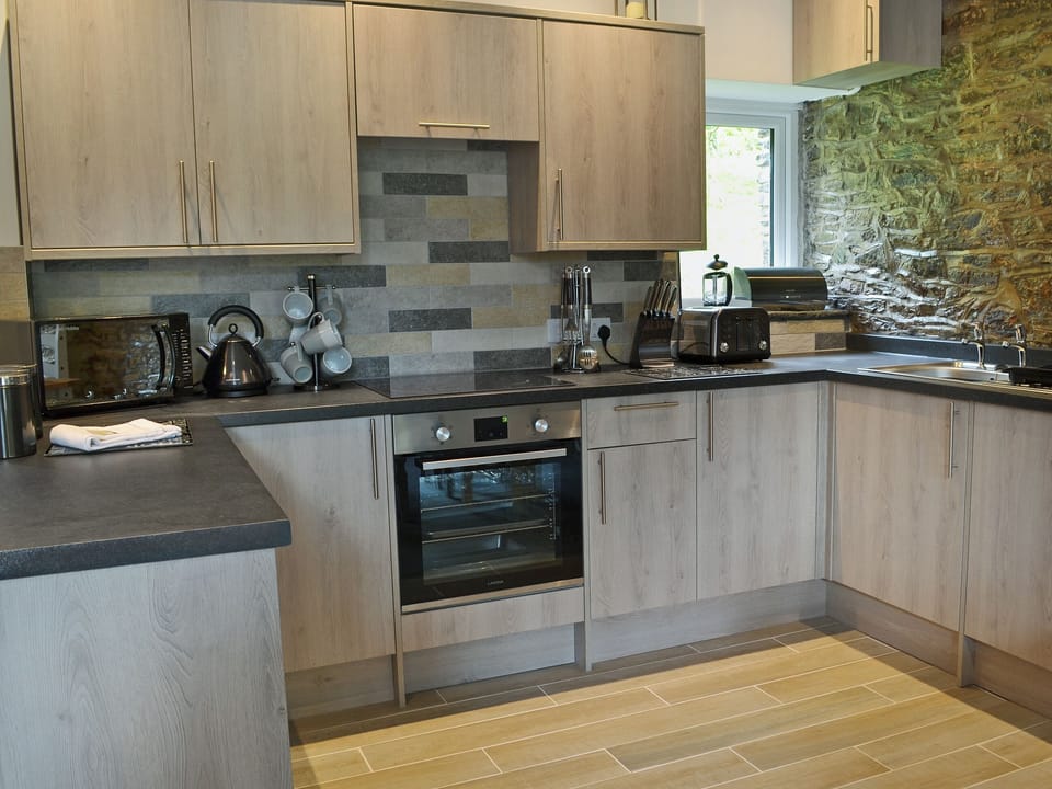 Modern style kitchen area | Stable - Rosecraddoc Manor, Near Liskeard