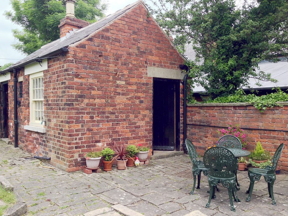 Patio and Out Buildings | Jug and Glass Cottage, Nether Langwith, near Mansfield