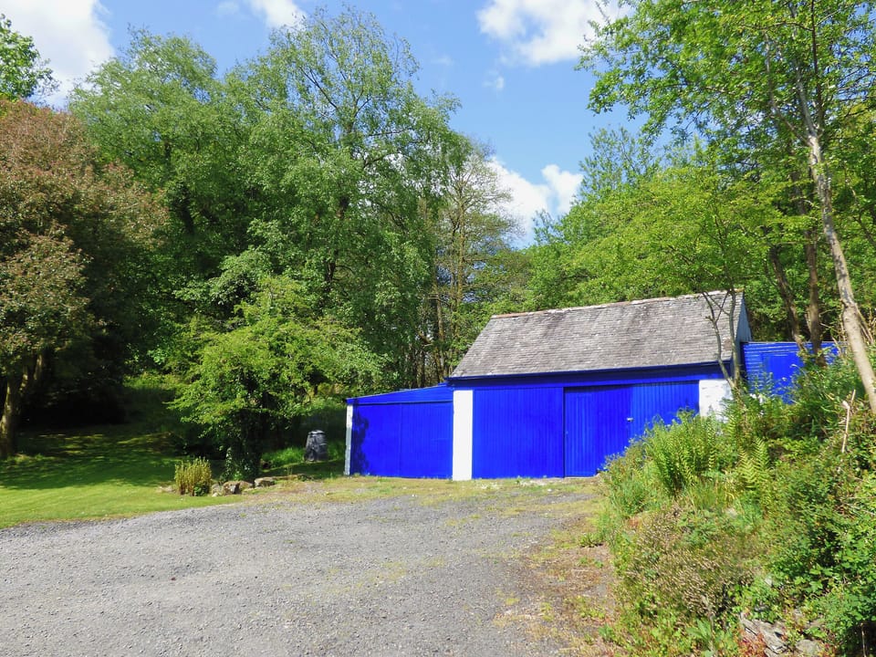 Garage and driveway | Little Boreland, Gatehouse of Fleet