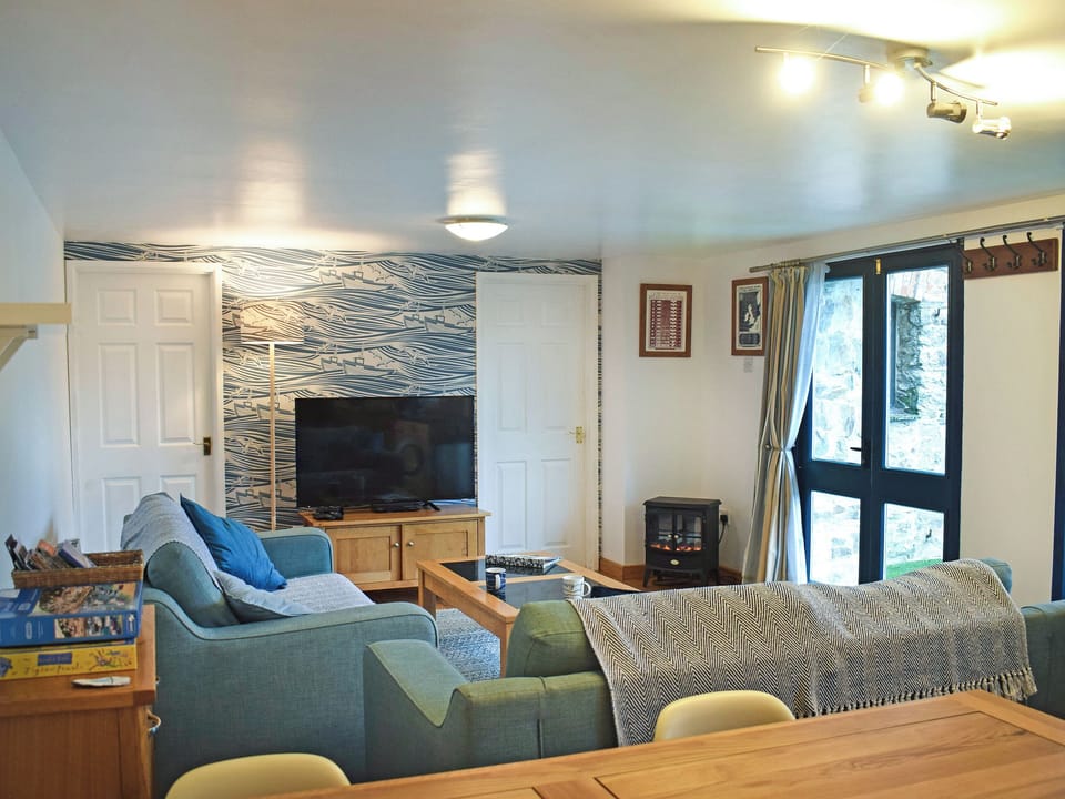 Welcoming living room | Grain Store 2 - Little Polgrain Barns, Caerhays, near Tregony