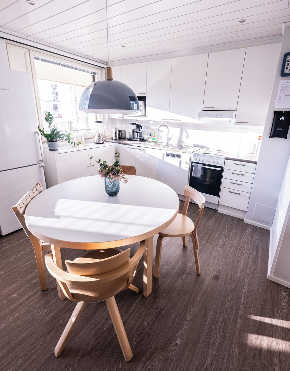 Luxury Apartment, 2 Bedrooms, Non Smoking, Sauna | Private kitchen | Full-size fridge, microwave, oven, stovetop