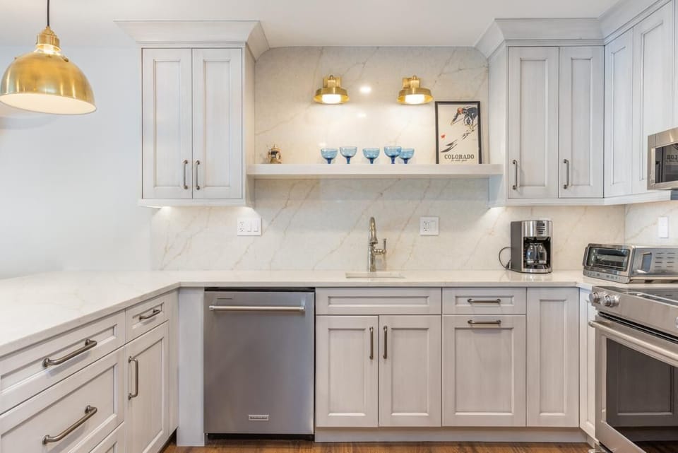 Bright, modern kitchen with sleek stainless steel appliances