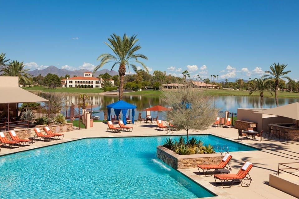 Enjoy full access to the Resort Restaurant, Bar, & Heated Pool just 100 yards away from villa. Plus, unwind in your private hot tub with an exotic fireplace for breathtaking Arizona Mountain sunsets at our ScottsdaleResortVillas - ScottsdaleGolfVilla
