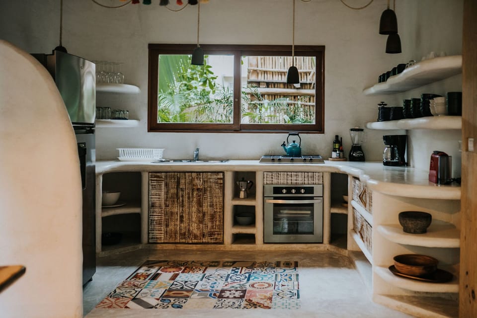 Zorba Villa 4 kitchen with gas stove + oven 