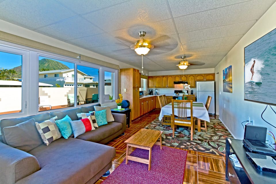 Downstairs Living Room/Kitchen area