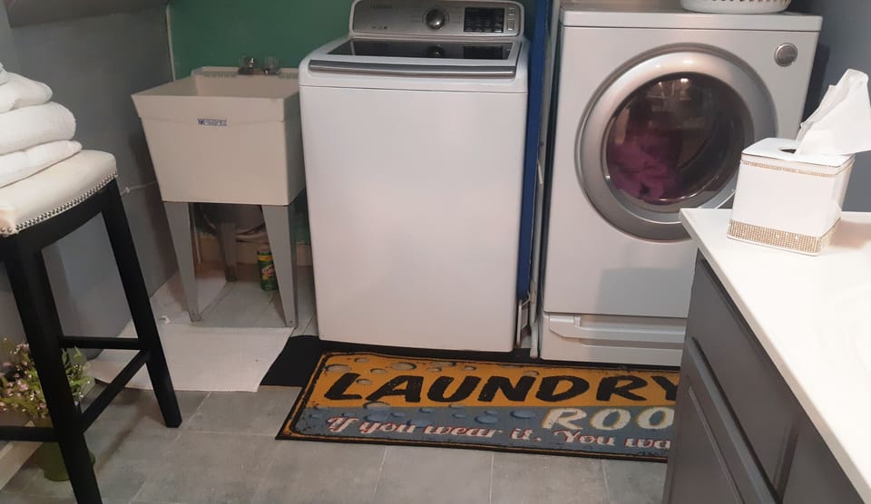 downstairs washer and dryer 