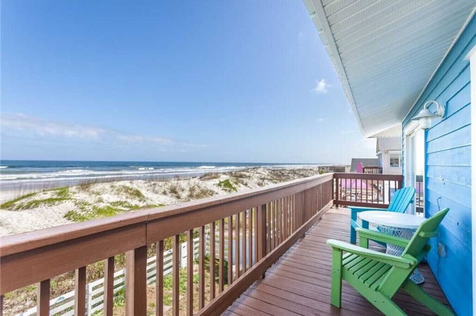 Large deck off of the master bedroom. The view is magnificent and you can see for miles in both directions.