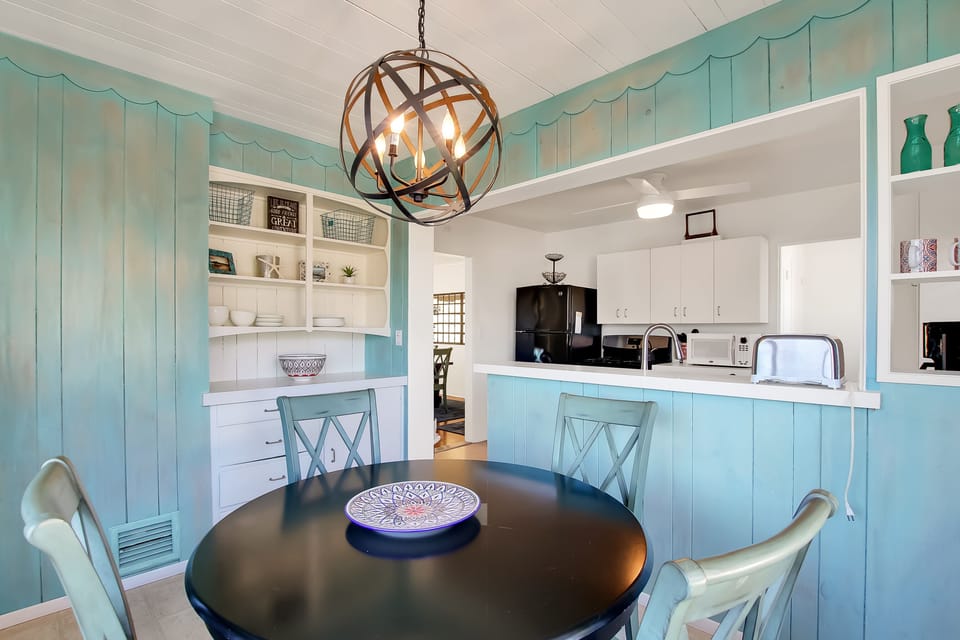 This kitchen nook area is a great spot to enjoy your morning coffee or a quick breakfast.