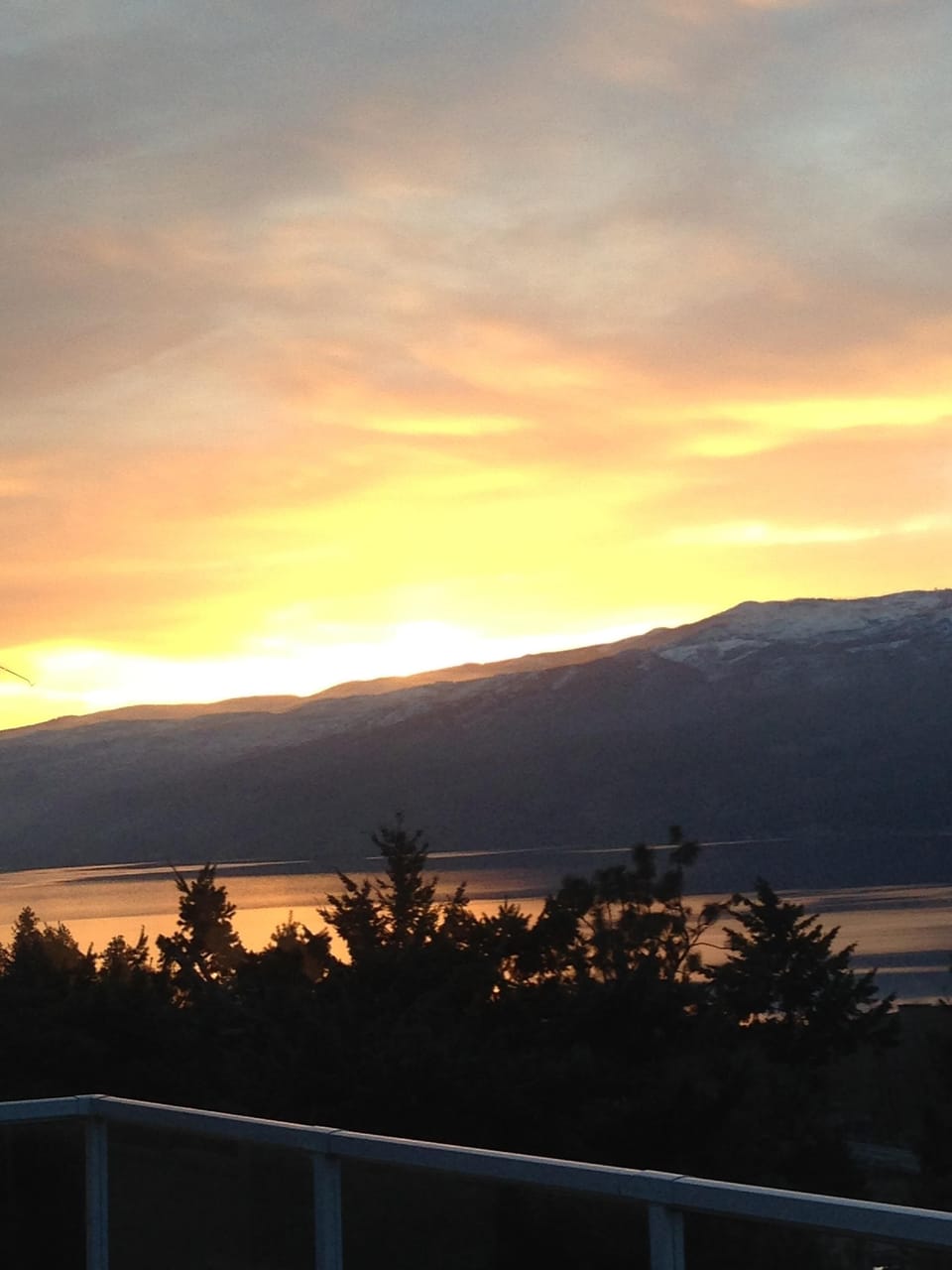 Beautiful morning sunrise from Lake House