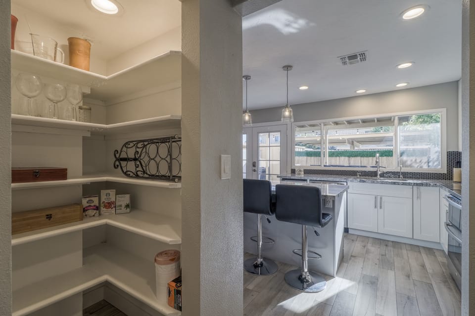 Pantry and kitchen view