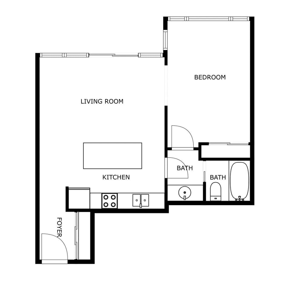 Floor plan - lanai is off main living room.