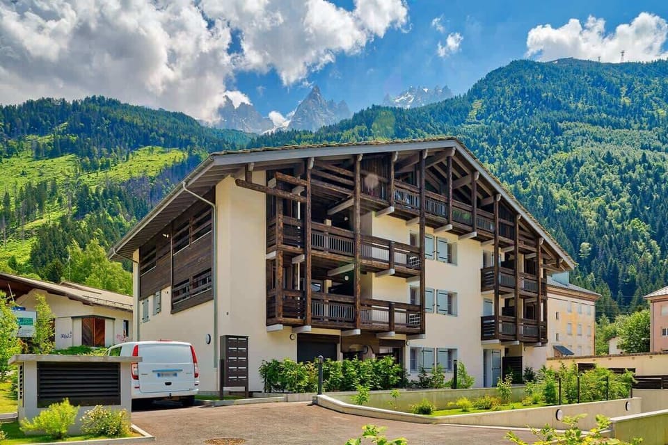 Outside view with free allocated parking.