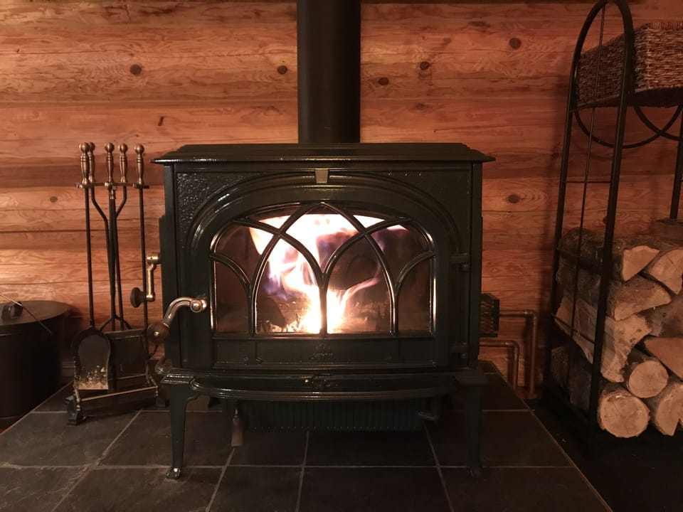 Wood is provided for the wood stove.