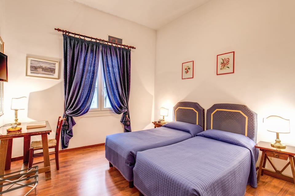 Desk, free WiFi, bed sheets