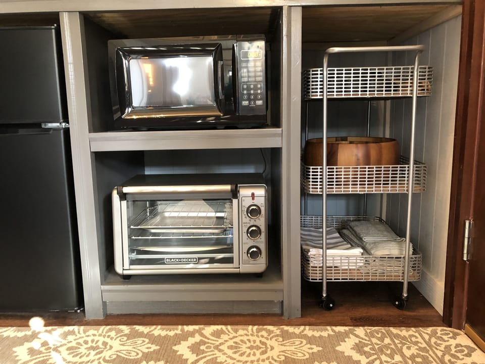 Toaster oven/microwave/kitchen essentials