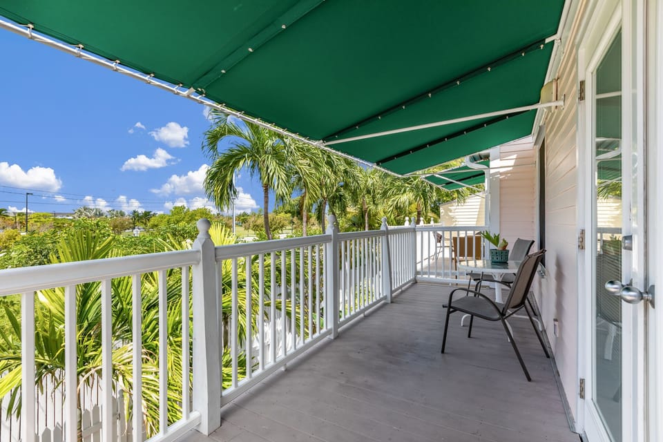 Balcony with awning