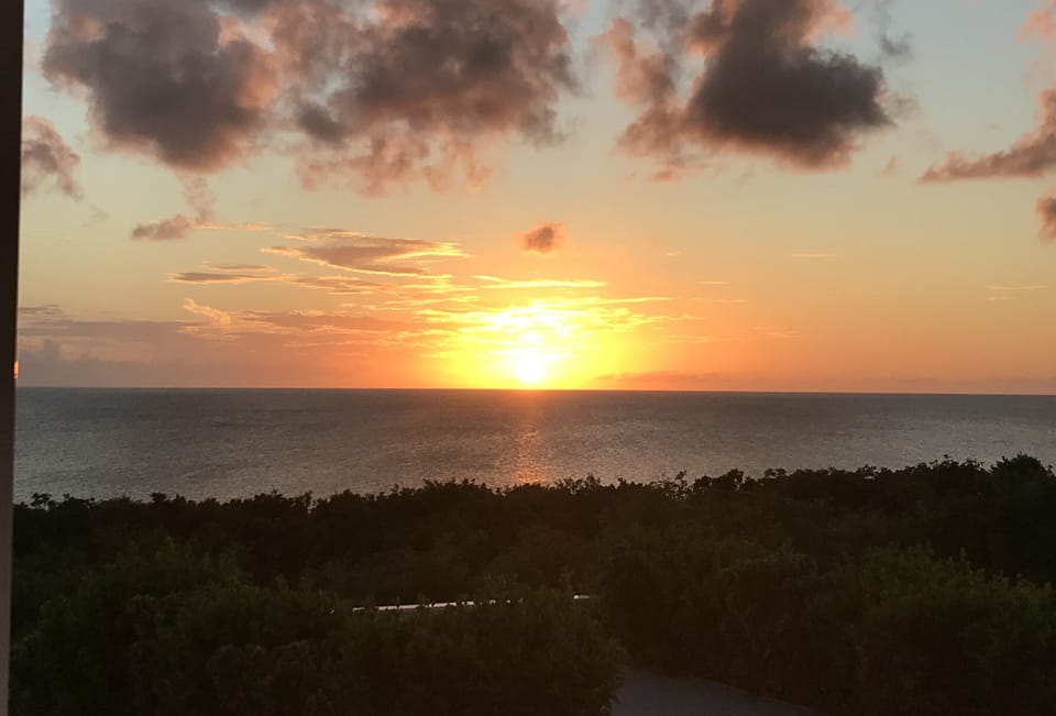 Sunset from the west deck