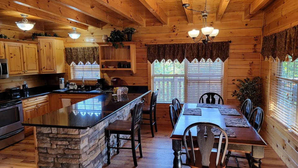 Open area Dining room and kitchen here