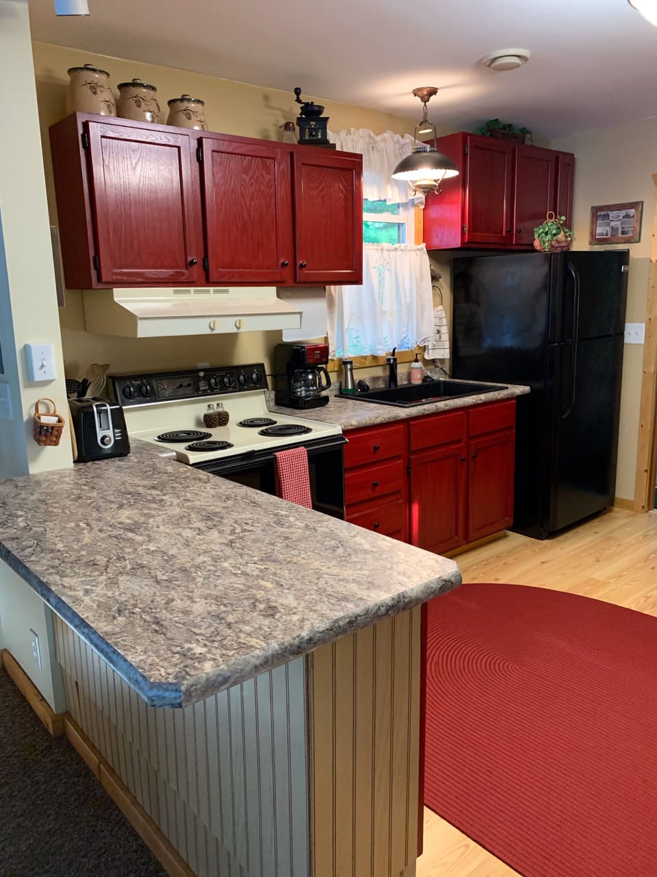 Updated countertop and sink.
