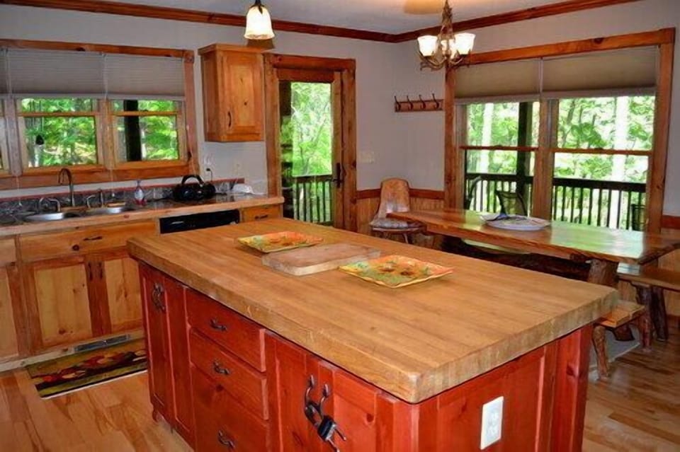 Kitchen with Large custom island