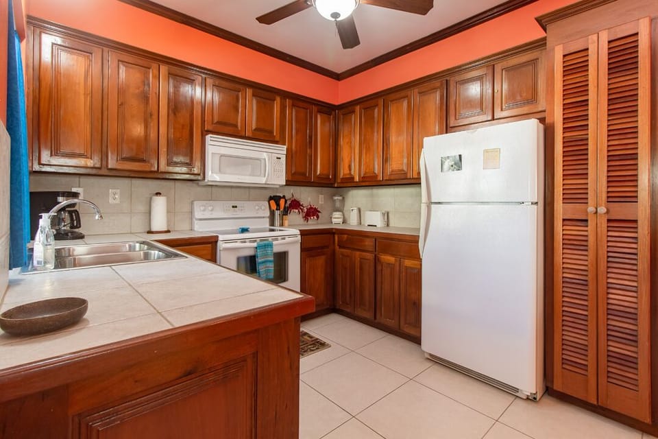 Large, well stocked kitchen