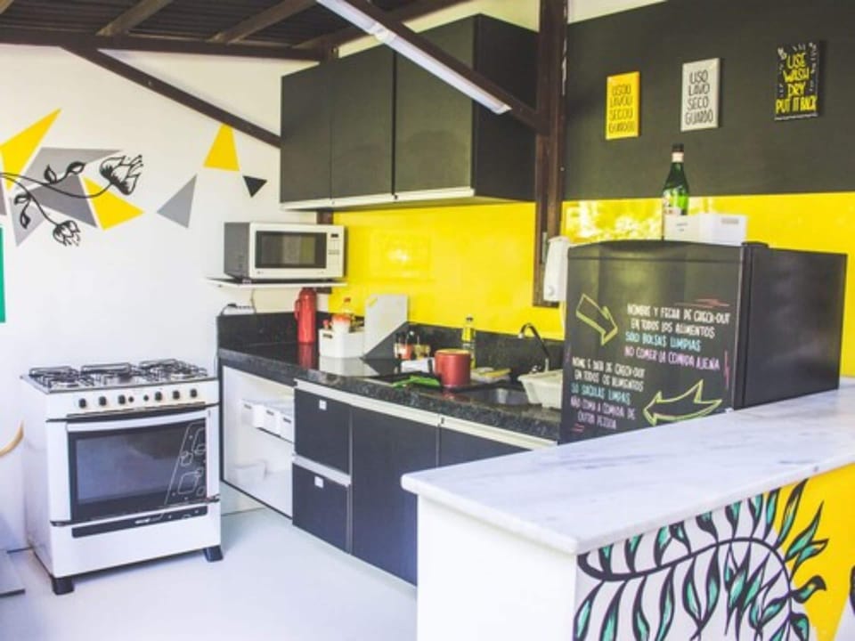 Shared fridge, microwave