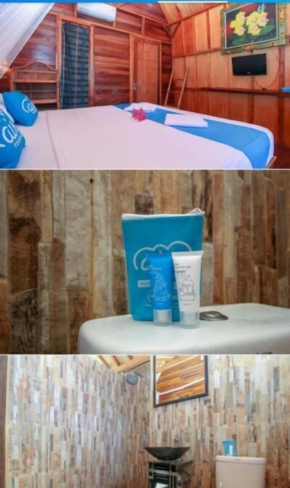 Shower, rainfall showerhead, free toiletries, bathrobes