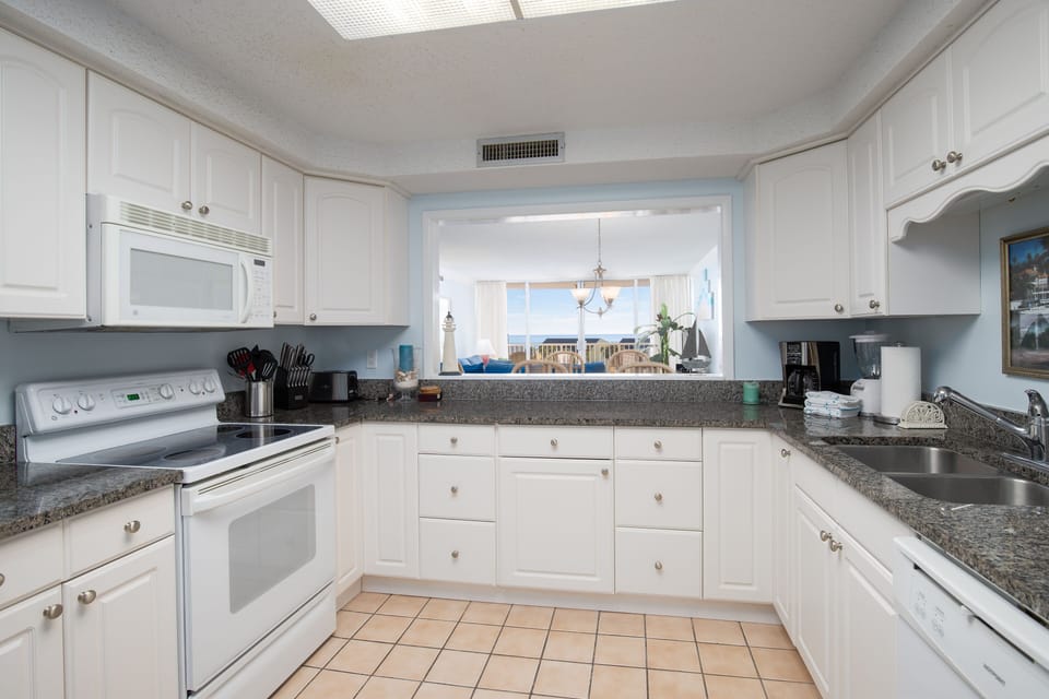 Kitchen with Ocean View