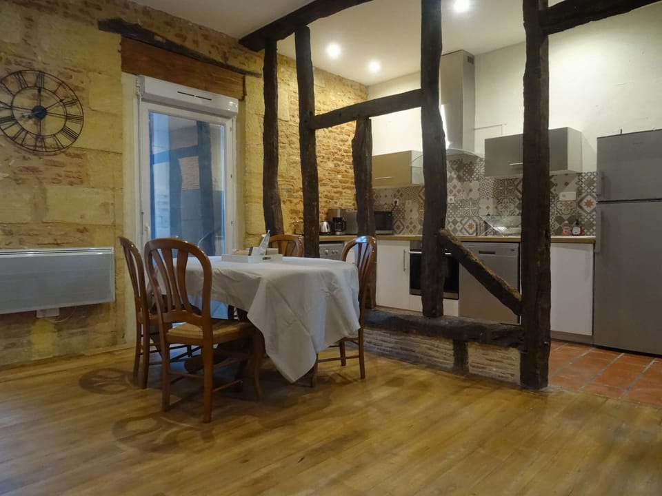 dining room and kitchen