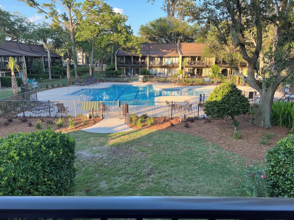 New pool area from balcony