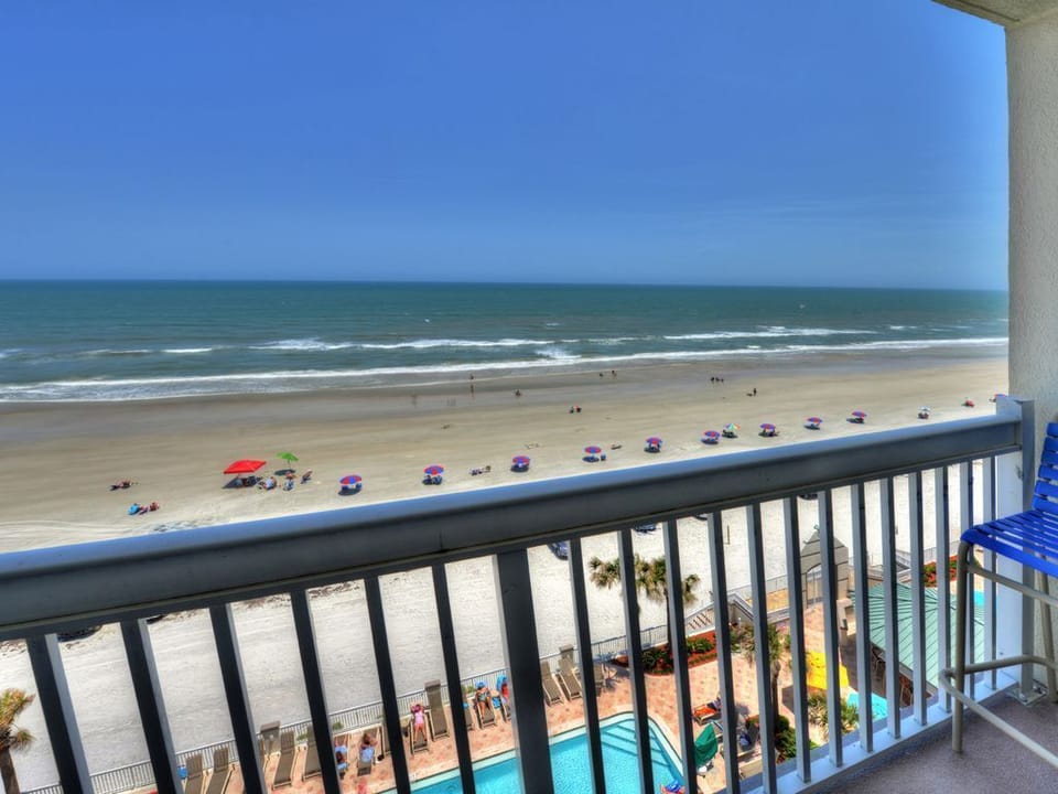 Private balcony with full oceanfront views