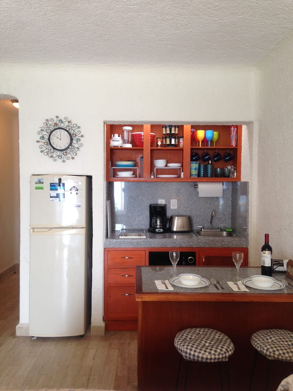 Granite kitchenette! New stainless fridge in 2017. Every appliance imaginable! 