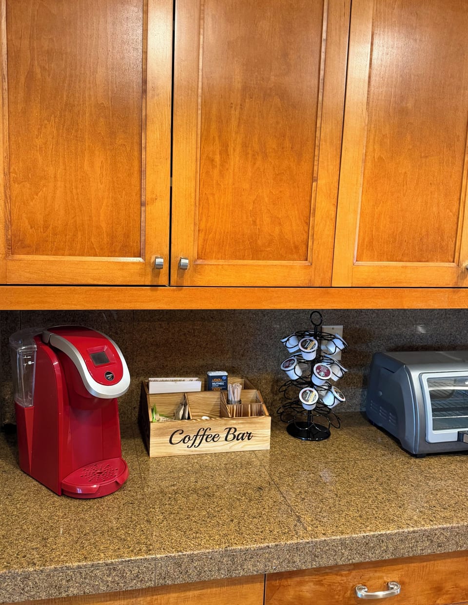 Coffee Bar ~ Keurig Coffee Maker, French Press, Mr. Coffee and Hot water for Tea