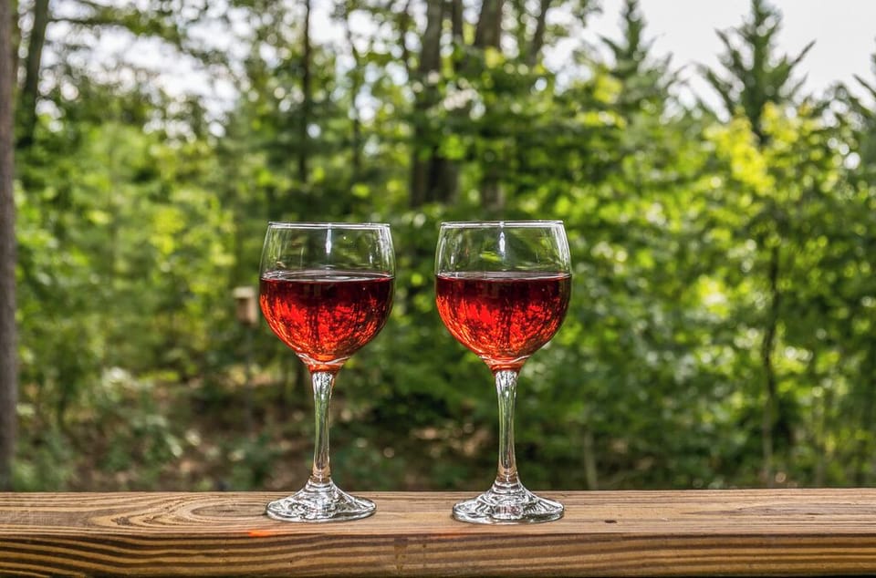 Unwind after a long day on the back porch 