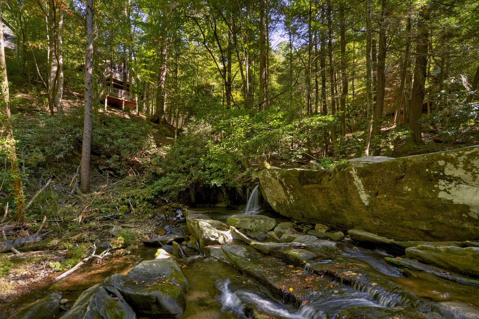 Beautiful Waterfall into Creek
