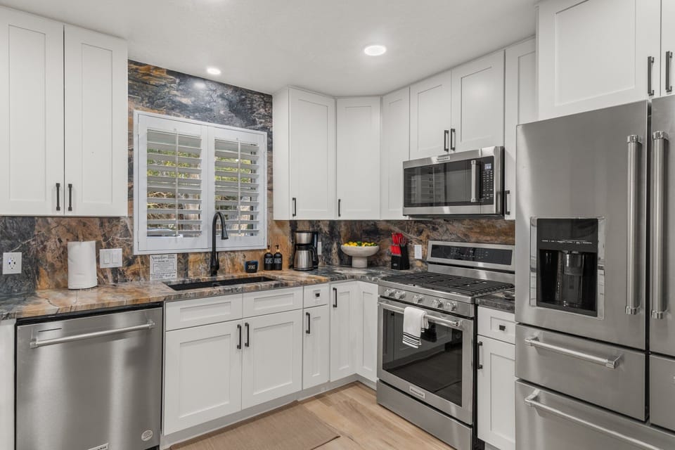 High-end appliances gas stove.
