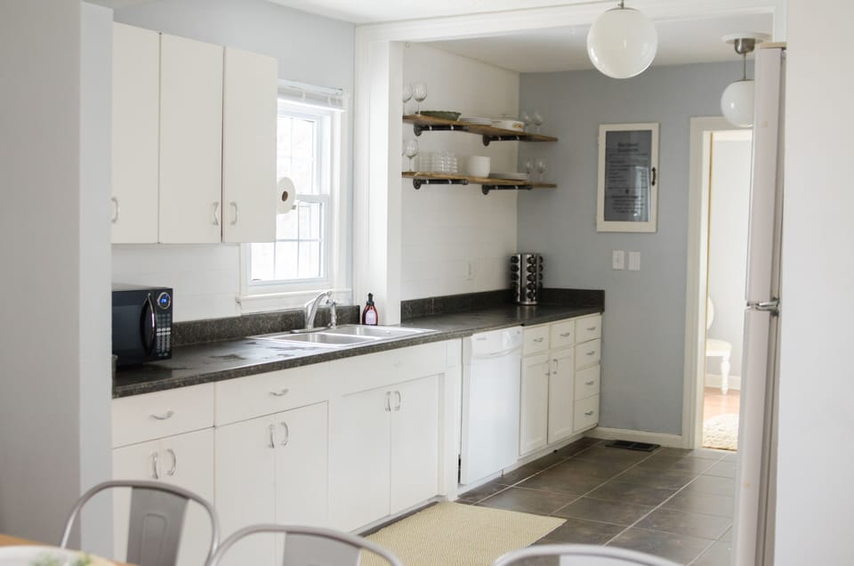 The spacious kitchen is fully furnished and is ready for cooking!